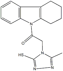 5-methyl-4-[2-oxo-2-(1,2,3,4-tetrahydro-9H-carbazol-9-yl)ethyl]-4H-1,2,4-triazole-3-thiol Structure