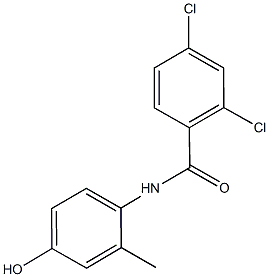 2,4-dichloro-N-(4-hydroxy-2-methylphenyl)benzamide 化学構造式