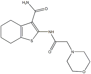 2-[(4-morpholinylacetyl)amino]-4,5,6,7-tetrahydro-1-benzothiophene-3-carboxamide Structure