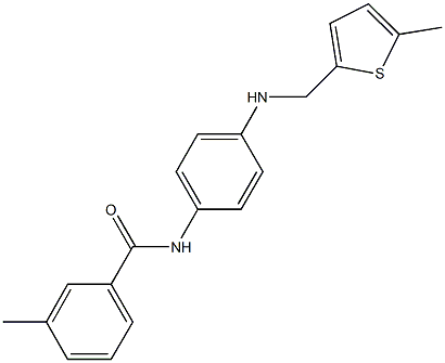 3-methyl-N-(4-{[(5-methyl-2-thienyl)methyl]amino}phenyl)benzamide Struktur