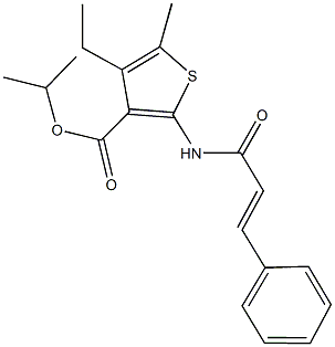 isopropyl 2-(cinnamoylamino)-4-ethyl-5-methyl-3-thiophenecarboxylate Structure