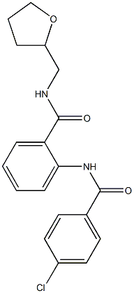 2-[(4-chlorobenzoyl)amino]-N-(tetrahydro-2-furanylmethyl)benzamide,,结构式