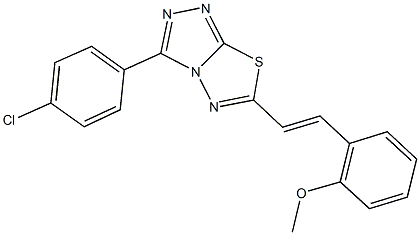 2-{2-[3-(4-chlorophenyl)[1,2,4]triazolo[3,4-b][1,3,4]thiadiazol-6-yl]vinyl}phenyl methyl ether 结构式