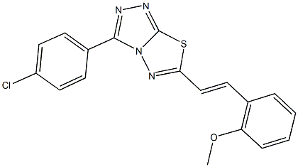 2-{2-[3-(4-chlorophenyl)[1,2,4]triazolo[3,4-b][1,3,4]thiadiazol-6-yl]vinyl}phenyl methyl ether|