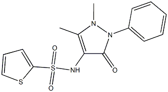  N-(1,5-dimethyl-3-oxo-2-phenyl-2,3-dihydro-1H-pyrazol-4-yl)-2-thiophenesulfonamide