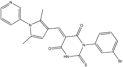  1-(3-bromophenyl)-5-{[2,5-dimethyl-1-(3-pyridinyl)-1H-pyrrol-3-yl]methylene}-2-thioxodihydro-4,6(1H,5H)-pyrimidinedione