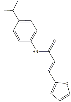 3-(2-furyl)-N-(4-isopropylphenyl)acrylamide 化学構造式