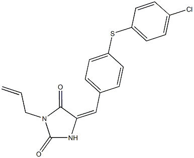 3-allyl-5-{4-[(4-chlorophenyl)sulfanyl]benzylidene}-2,4-imidazolidinedione