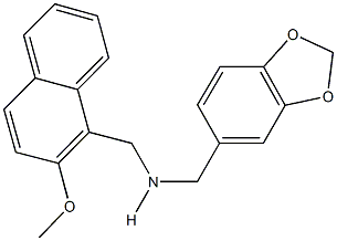 N-(1,3-benzodioxol-5-ylmethyl)-N-[(2-methoxy-1-naphthyl)methyl]amine Structure