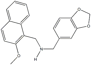 N-(1,3-benzodioxol-5-ylmethyl)-N-[(2-methoxy-1-naphthyl)methyl]amine 结构式