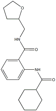2-[(cyclohexylcarbonyl)amino]-N-(tetrahydro-2-furanylmethyl)benzamide,,结构式