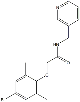 2-(4-bromo-2,6-dimethylphenoxy)-N-(3-pyridinylmethyl)acetamide,,结构式