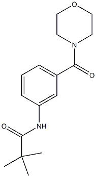 2,2-dimethyl-N-[3-(4-morpholinylcarbonyl)phenyl]propanamide 化学構造式