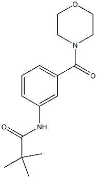 2,2-dimethyl-N-[3-(4-morpholinylcarbonyl)phenyl]propanamide,,结构式