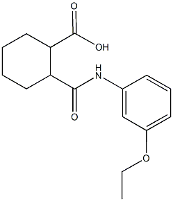 2-[(3-ethoxyanilino)carbonyl]cyclohexanecarboxylic acid Struktur