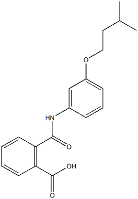 2-{[3-(isopentyloxy)anilino]carbonyl}benzoic acid Structure