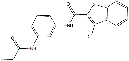 3-chloro-N-[3-(propionylamino)phenyl]-1-benzothiophene-2-carboxamide Structure