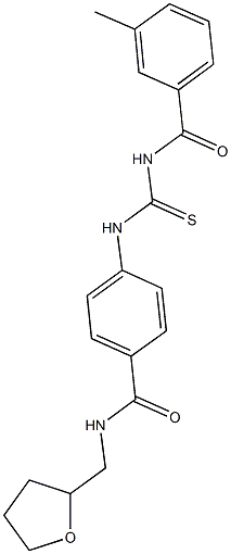 4-({[(3-methylbenzoyl)amino]carbothioyl}amino)-N-(tetrahydro-2-furanylmethyl)benzamide|