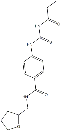 4-{[(propionylamino)carbothioyl]amino}-N-(tetrahydro-2-furanylmethyl)benzamide