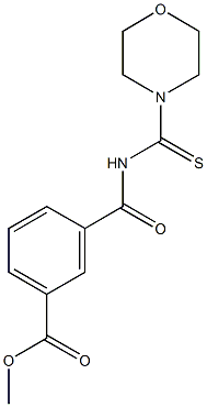 methyl 3-{[(4-morpholinylcarbothioyl)amino]carbonyl}benzoate Struktur