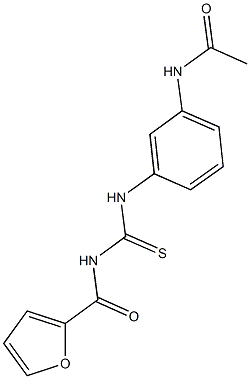 N-(3-{[(2-furoylamino)carbothioyl]amino}phenyl)acetamide Struktur
