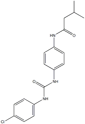 N-(4-{[(4-chloroanilino)carbonyl]amino}phenyl)-3-methylbutanamide Structure