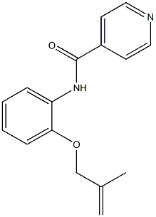 N-{2-[(2-methyl-2-propenyl)oxy]phenyl}isonicotinamide 化学構造式