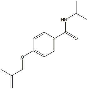 N-isopropyl-4-[(2-methyl-2-propenyl)oxy]benzamide 化学構造式