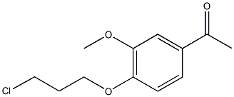 1-[4-(3-chloropropoxy)-3-methoxyphenyl]ethanone 结构式