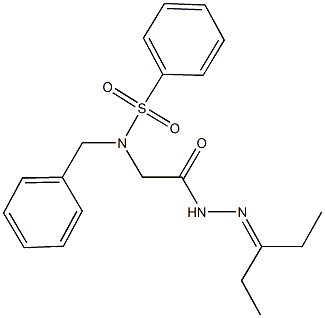 N-benzyl-N-{2-[2-(1-ethylpropylidene)hydrazino]-2-oxoethyl}benzenesulfonamide 结构式