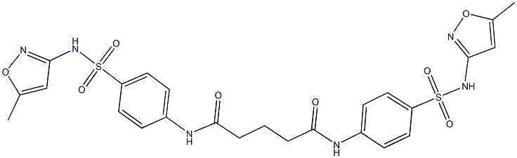 N~1~,N~5~-bis(4-{[(5-methyl-3-isoxazolyl)amino]sulfonyl}phenyl)pentanediamide Structure