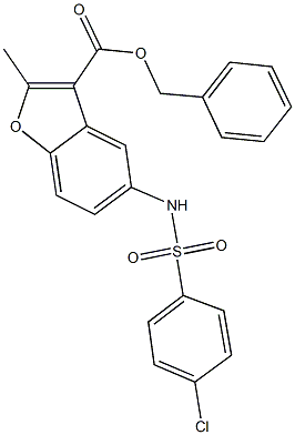 benzyl 5-{[(4-chlorophenyl)sulfonyl]amino}-2-methyl-1-benzofuran-3-carboxylate