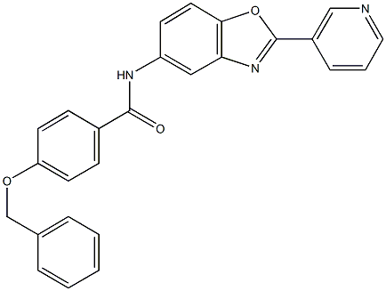 4-(benzyloxy)-N-[2-(3-pyridinyl)-1,3-benzoxazol-5-yl]benzamide Struktur