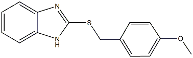 4-[(1H-benzimidazol-2-ylsulfanyl)methyl]phenyl methyl ether,,结构式