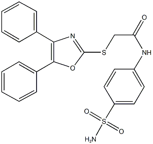 N-[4-(aminosulfonyl)phenyl]-2-[(4,5-diphenyl-1,3-oxazol-2-yl)thio]acetamide