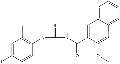 N-(4-iodo-2-methylphenyl)-N'-(3-methoxy-2-naphthoyl)thiourea Structure