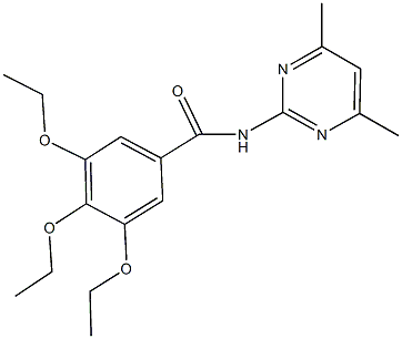 N-(4,6-dimethyl-2-pyrimidinyl)-3,4,5-triethoxybenzamide Struktur