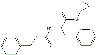 benzyl 1-benzyl-2-(cyclopropylamino)-2-oxoethylcarbamate Struktur