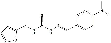 4-(dimethylamino)benzaldehyde N-(2-furylmethyl)thiosemicarbazone 化学構造式