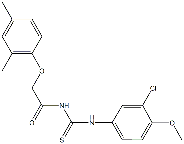 N-(3-chloro-4-methoxyphenyl)-N'-[(2,4-dimethylphenoxy)acetyl]thiourea