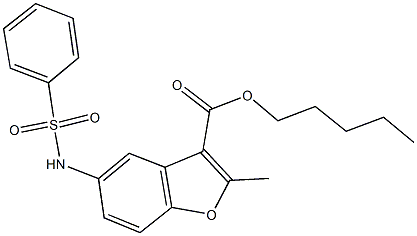 pentyl 2-methyl-5-[(phenylsulfonyl)amino]-1-benzofuran-3-carboxylate