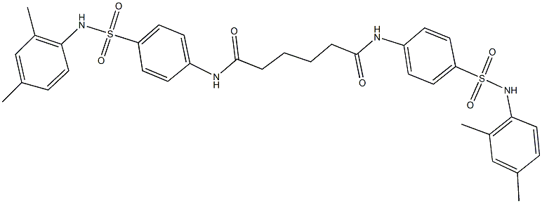 N~1~,N~6~-bis{4-[(2,4-dimethylanilino)sulfonyl]phenyl}hexanediamide 结构式