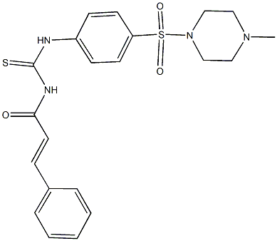 N-cinnamoyl-N'-{4-[(4-methyl-1-piperazinyl)sulfonyl]phenyl}thiourea 结构式