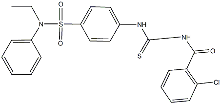 4-({[(2-chlorobenzoyl)amino]carbothioyl}amino)-N-ethyl-N-phenylbenzenesulfonamide|