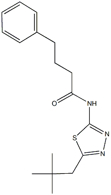 N-(5-neopentyl-1,3,4-thiadiazol-2-yl)-4-phenylbutanamide Struktur