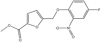 methyl 5-({4-fluoro-2-nitrophenoxy}methyl)-2-furoate Structure