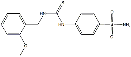 4-({[(2-methoxybenzyl)amino]carbothioyl}amino)benzenesulfonamide Structure