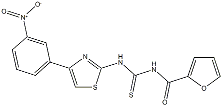 N-(2-furoyl)-N'-(4-{3-nitrophenyl}-1,3-thiazol-2-yl)thiourea Structure