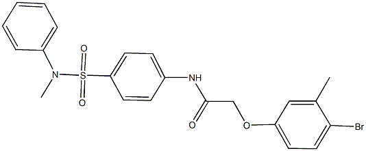 2-(4-bromo-3-methylphenoxy)-N-{4-[(methylanilino)sulfonyl]phenyl}acetamide Structure