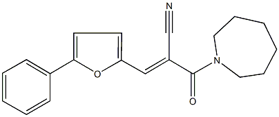2-(1-azepanylcarbonyl)-3-(5-phenyl-2-furyl)acrylonitrile 结构式